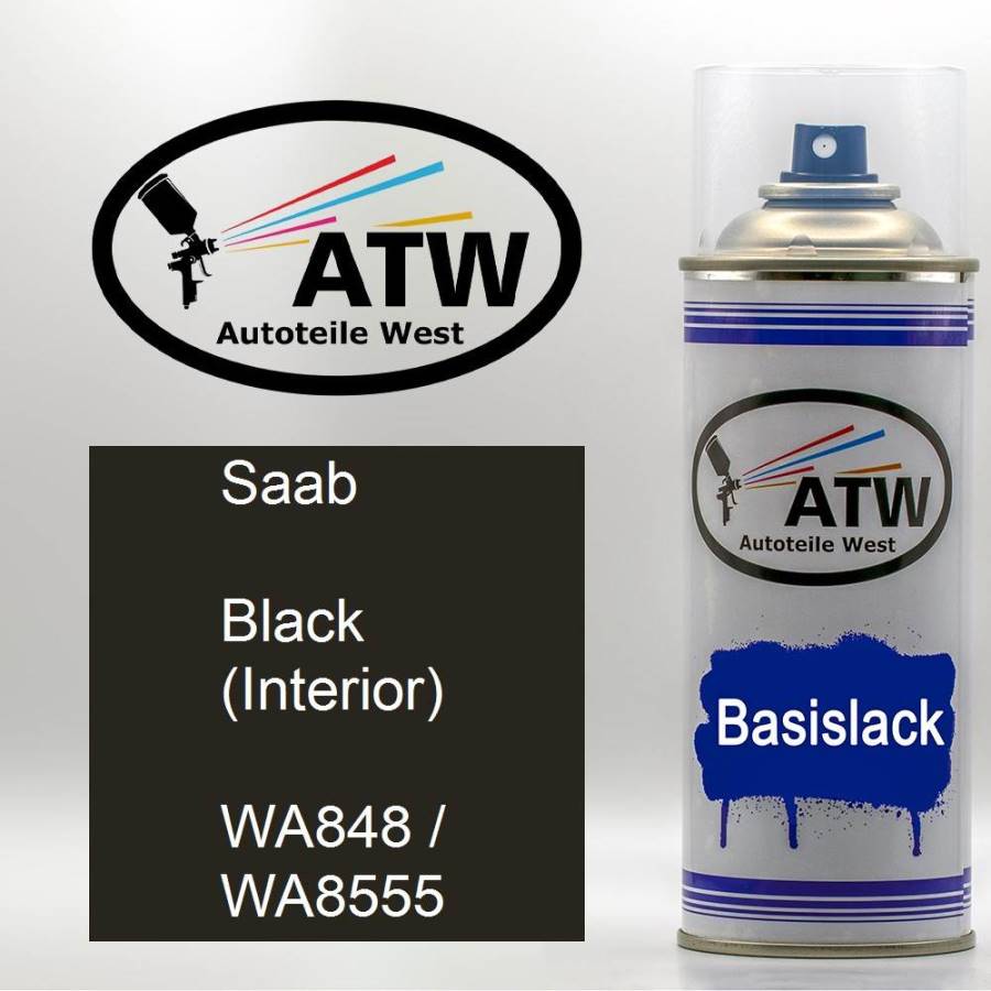 Saab, Black (Interior), WA848 / WA8555: 400ml Sprühdose, von ATW Autoteile West.